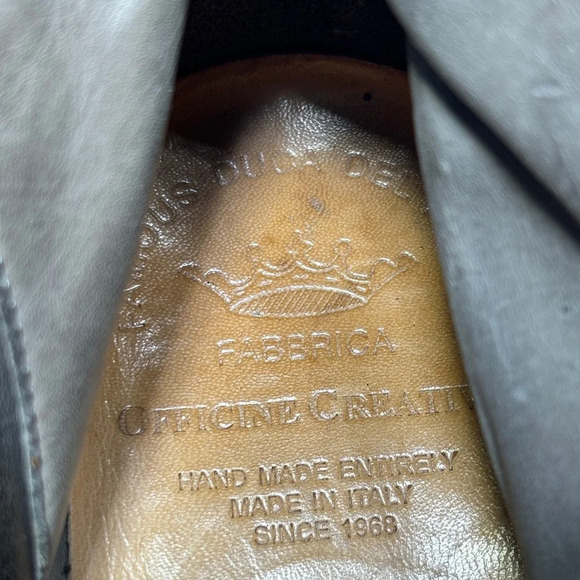 Officine Creative Legrand Black Snakeskin Reptile Look Leather Booties Size 38 - Picture 12 of 13